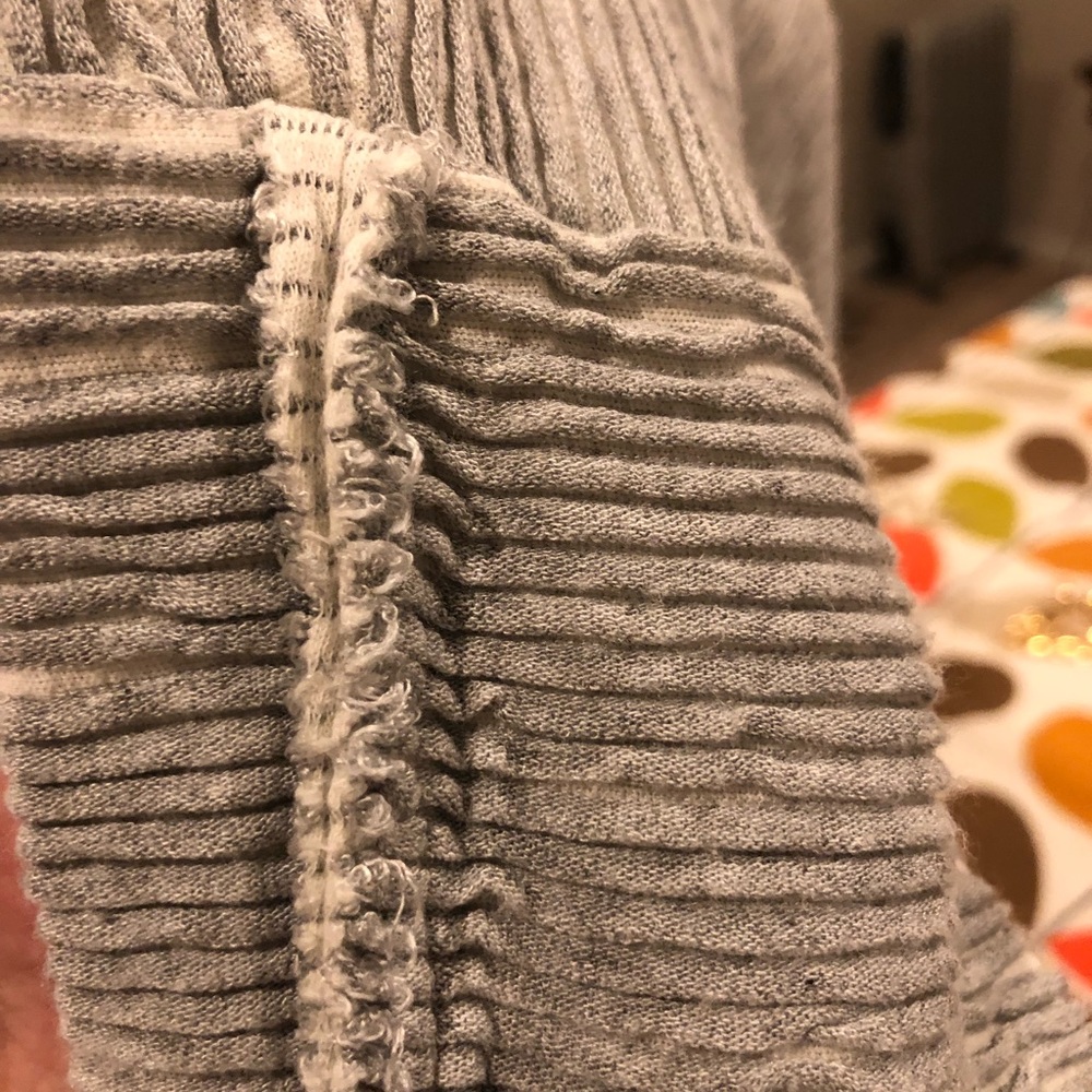 NATION Ribbed High-Low Long Sleeved Top S - Picture 4 of 6